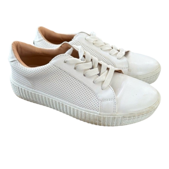 Steve Madden Shoes - Steve Madden Toliver White Perforated Sneakers Sz. 8.5